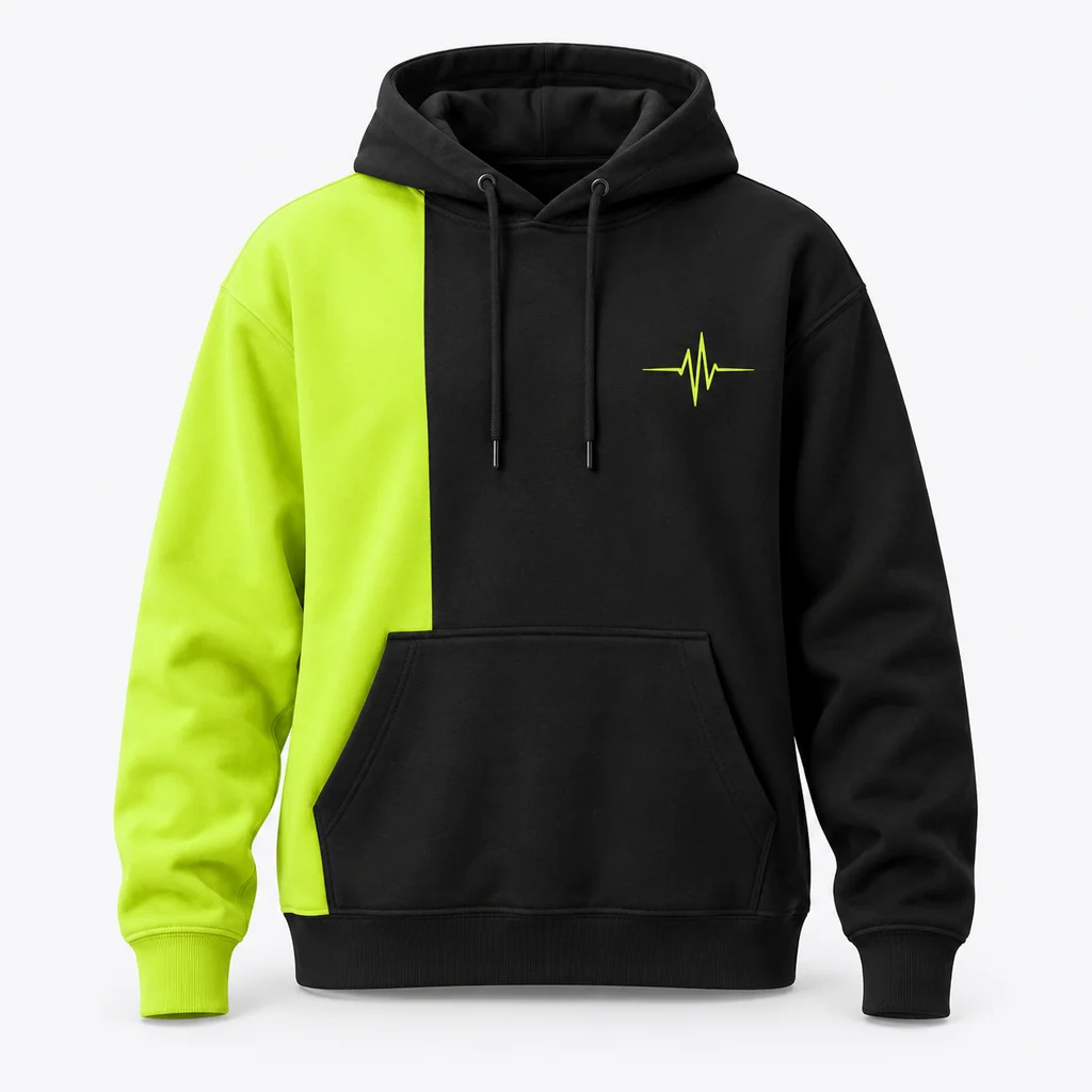 Neon split hoodie