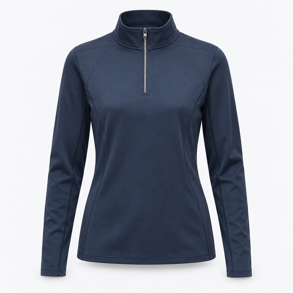 Pulse zip mockneck
